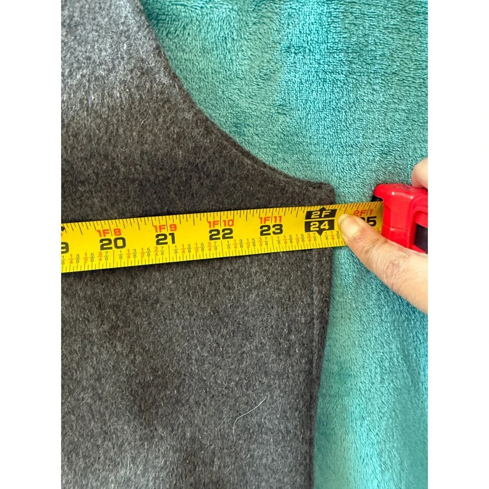 Michael Kors Gray Wool Blend Draped Shawl Collar Long Vest Duster XL - Picture 8 of 8